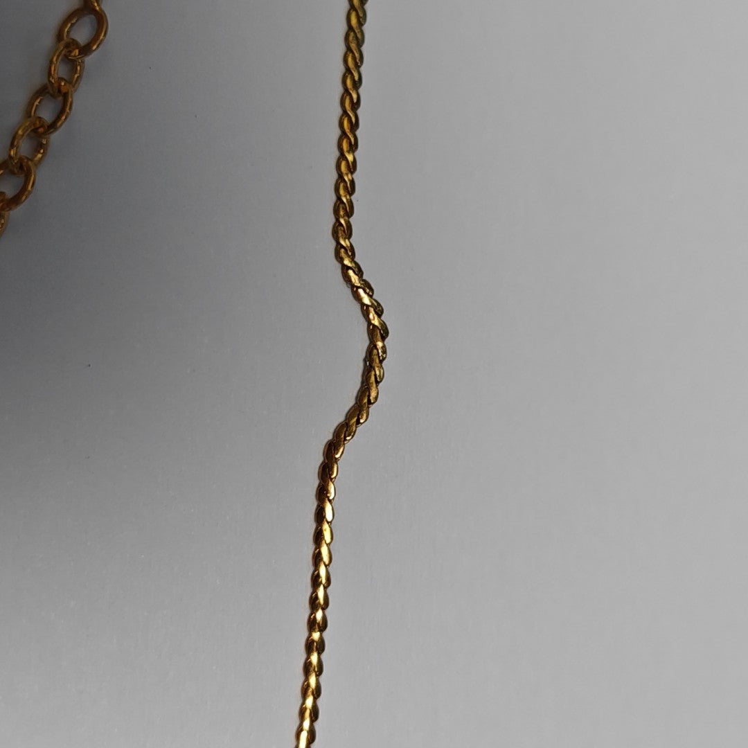 Petit CD Metal Gold Necklace