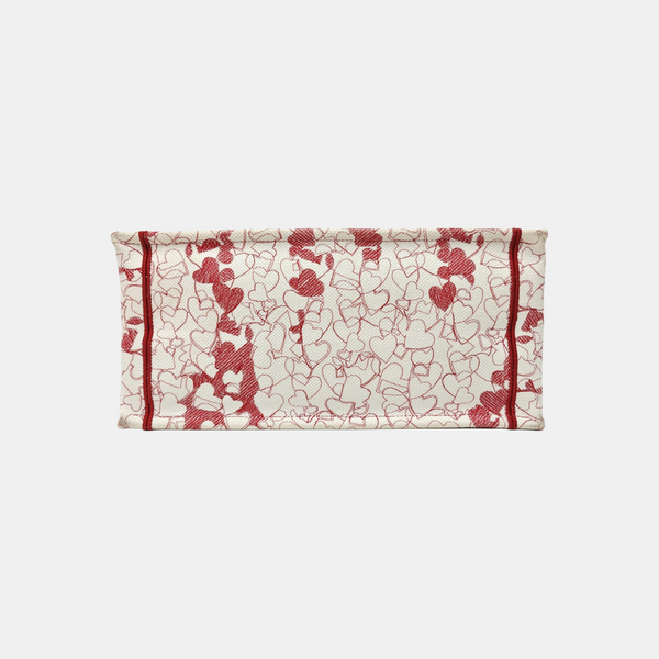 Book Tote Medium Fabric Red