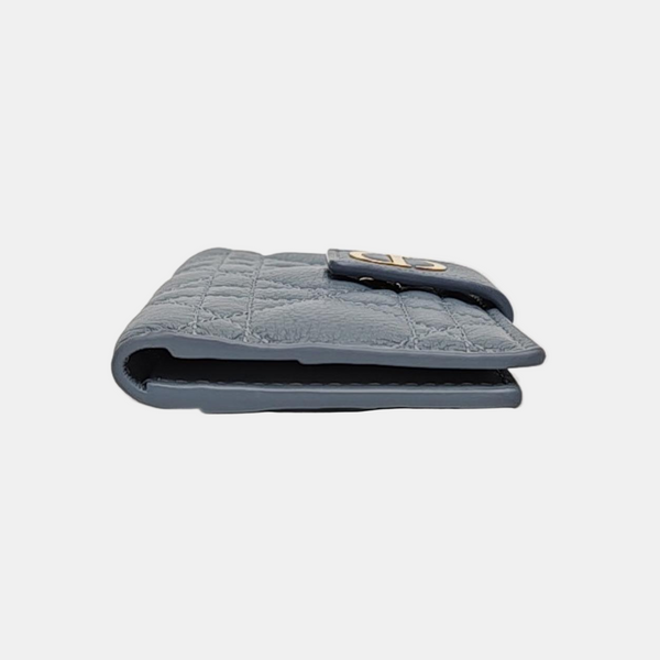 Cannage Lambskin Wallet Blue