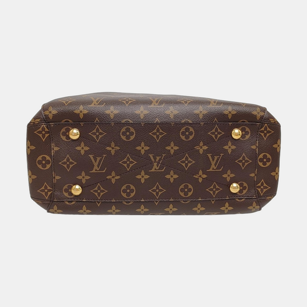 MONTAIGNE MM Monogram Coated Canvas Brown