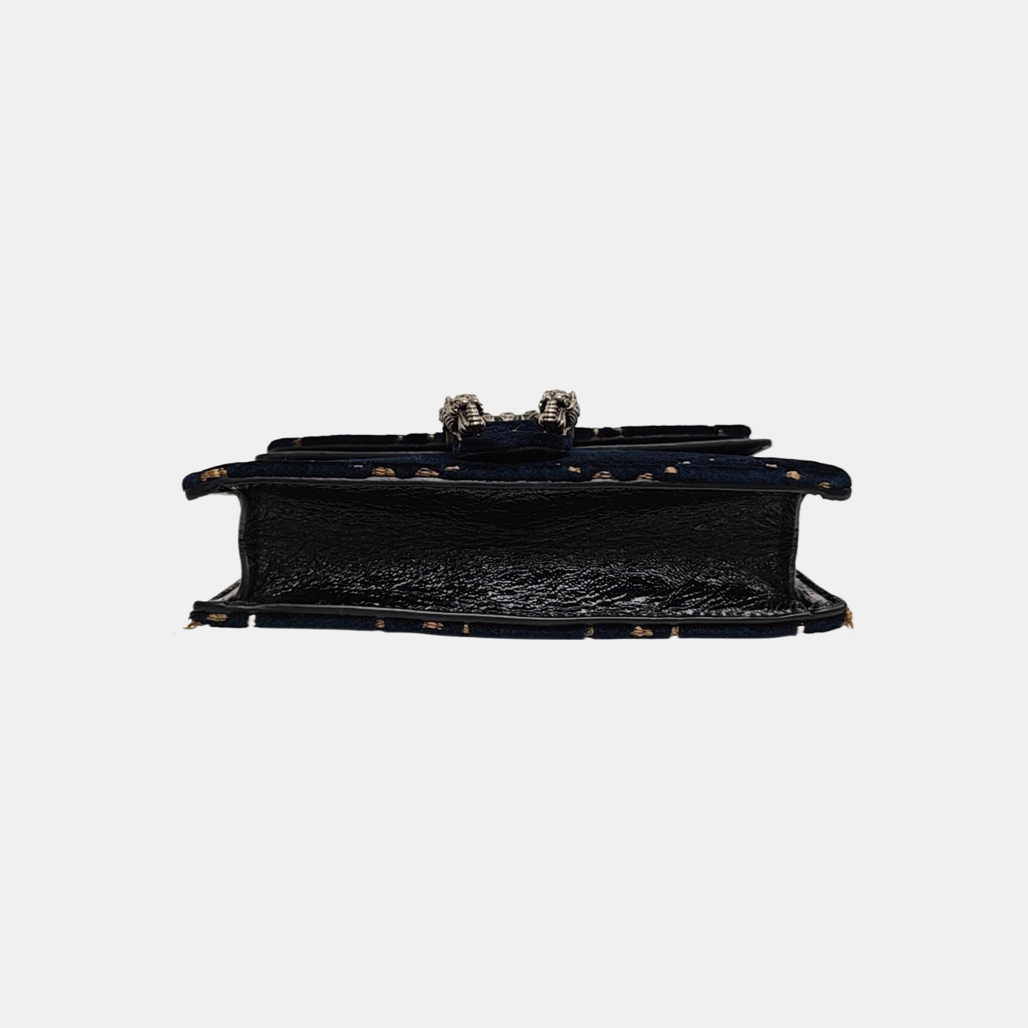 Dionysus Super Mini Monogram Velvet Blue