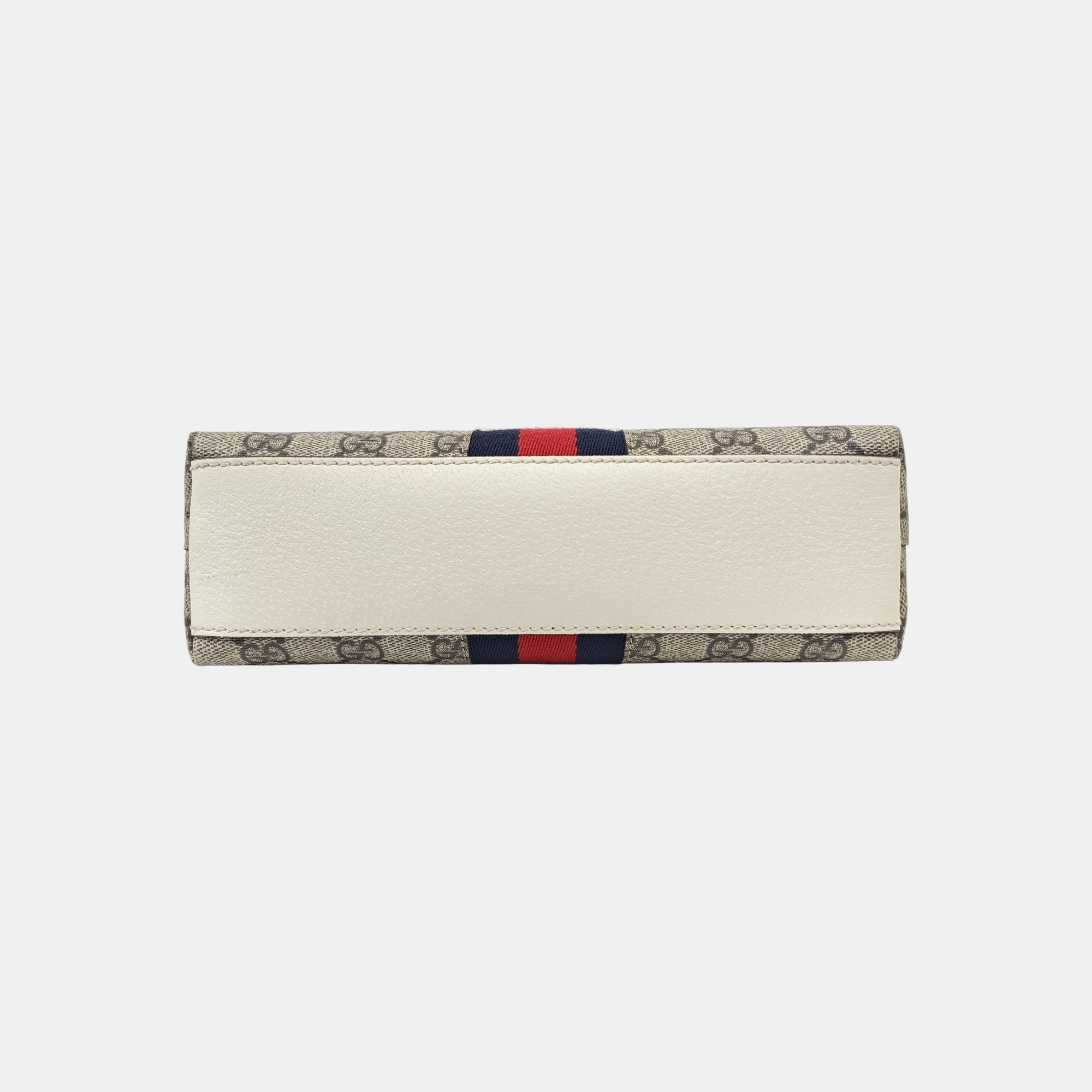 Ophidia Small Monogram Coated Canvas Beige