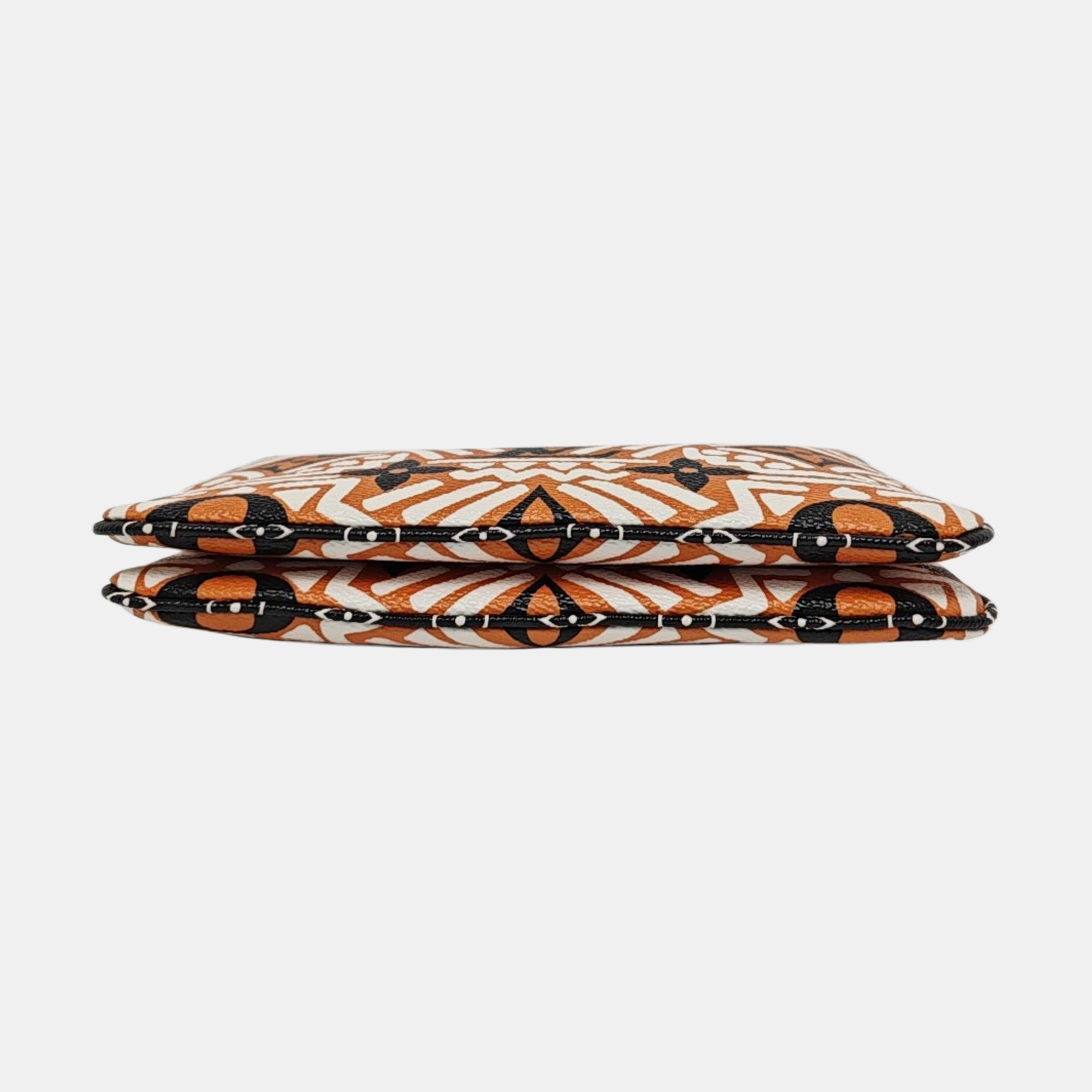 DOUBLE ZIP Coated Canvas Multicolor