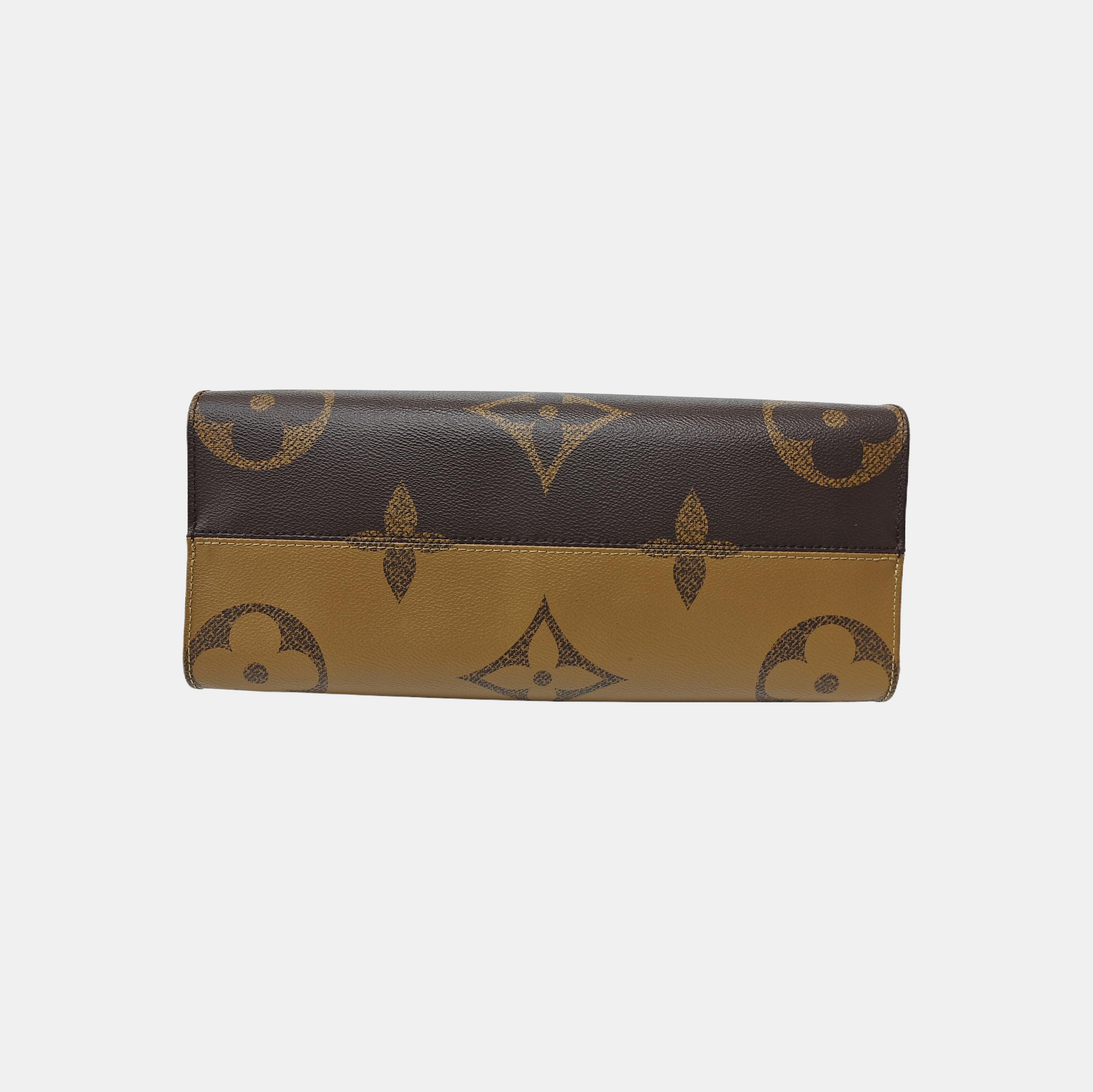 ONTHEGO MM Monogram Coated Canvas Brown