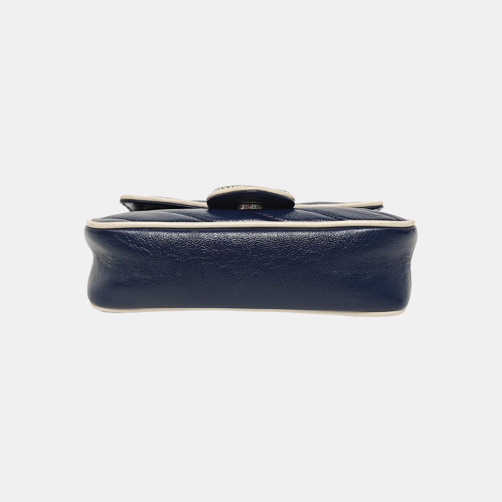 GG Marmont Super Mini Quilted Calfskin Blue