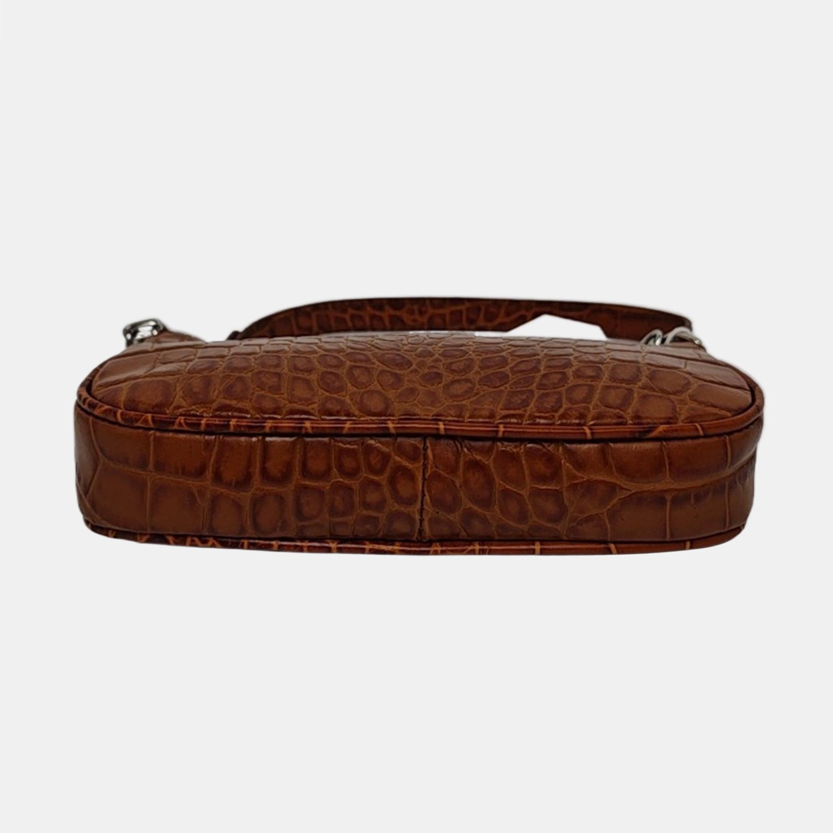 Calfskin Top Handle Bag Brown