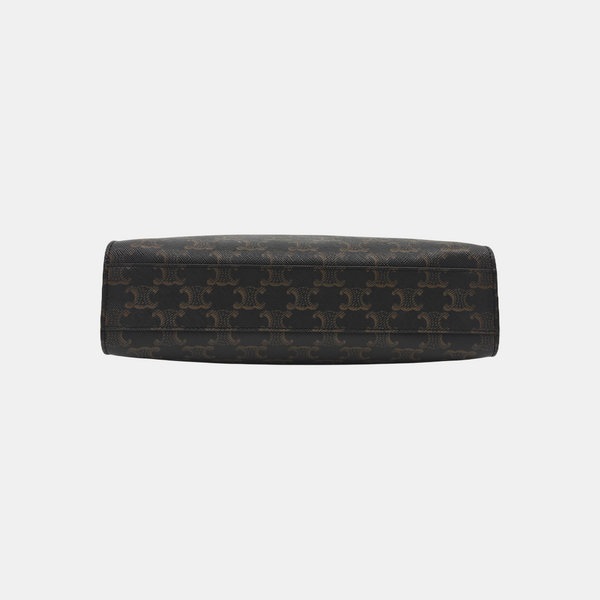 CABAS CELINE Small Coated Canvas Brown