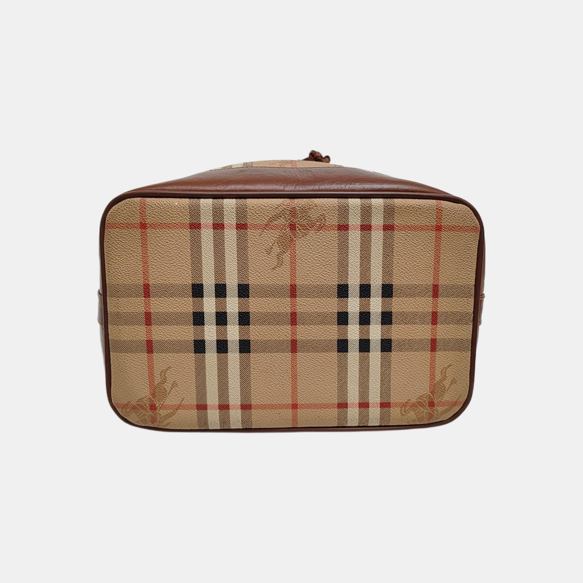 Coated Canvas Bucket Bag Beige