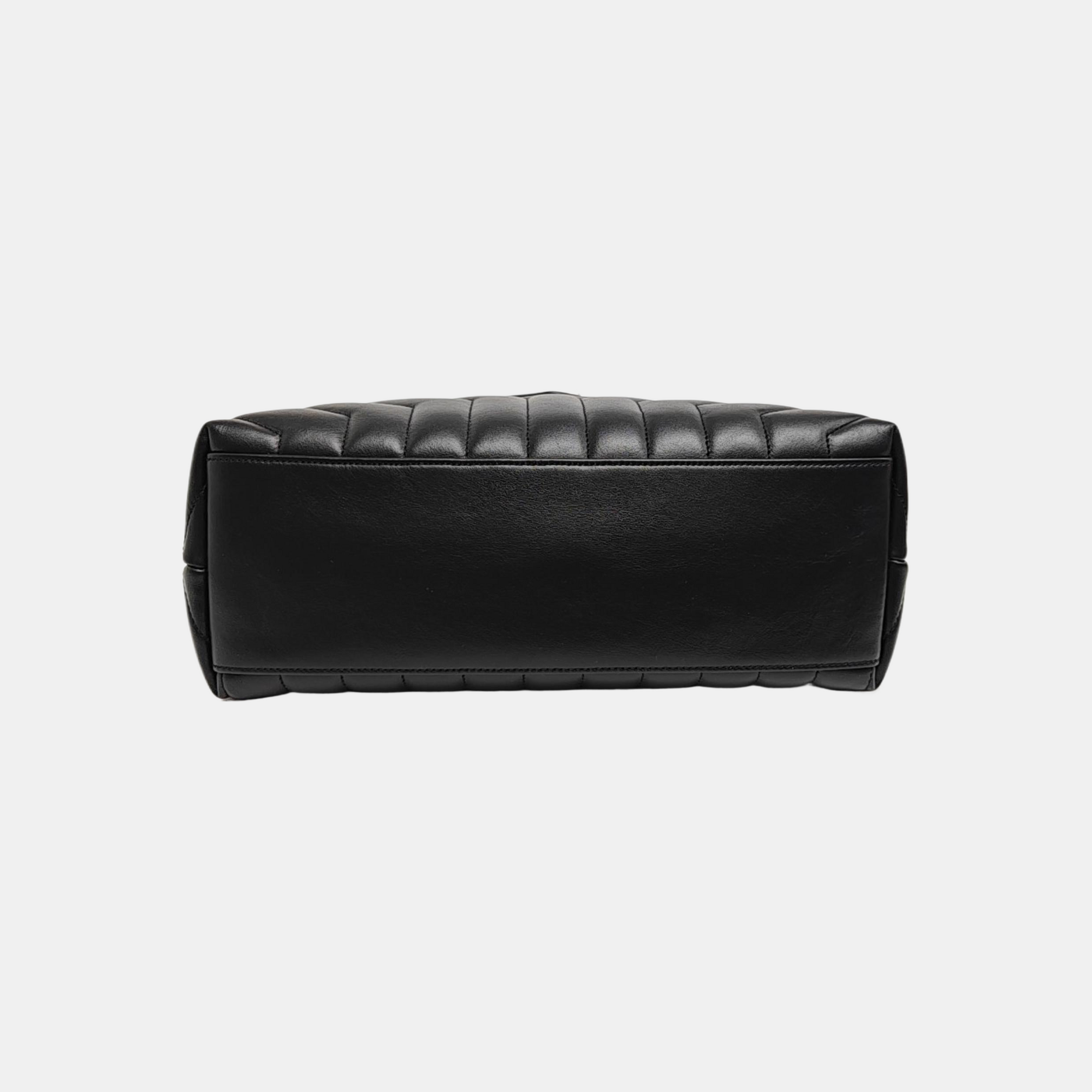 LOULOU Medium Quilted Calfskin Black