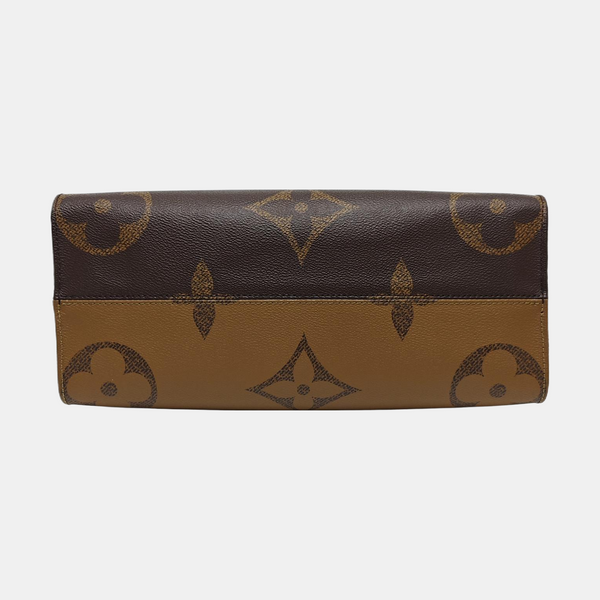Authenticated pre-owned  ONTHEGO MM Monogram Coated Canvas Brown - Tote Bag at Looply