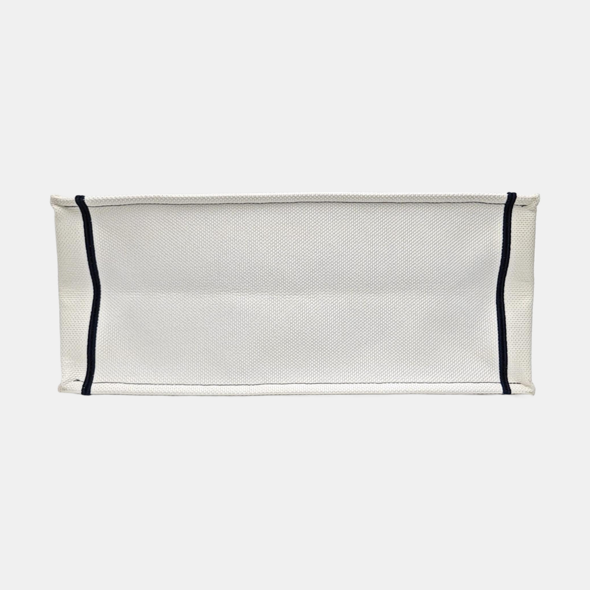Authenticated pre-owned  Book Tote Large Canvas White - Tote Bag at Looply