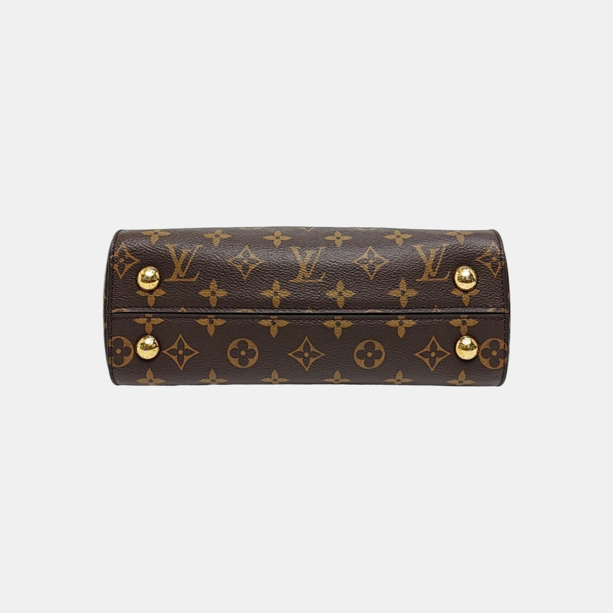 CLUNY PM Monogram Coated Canvas Brown