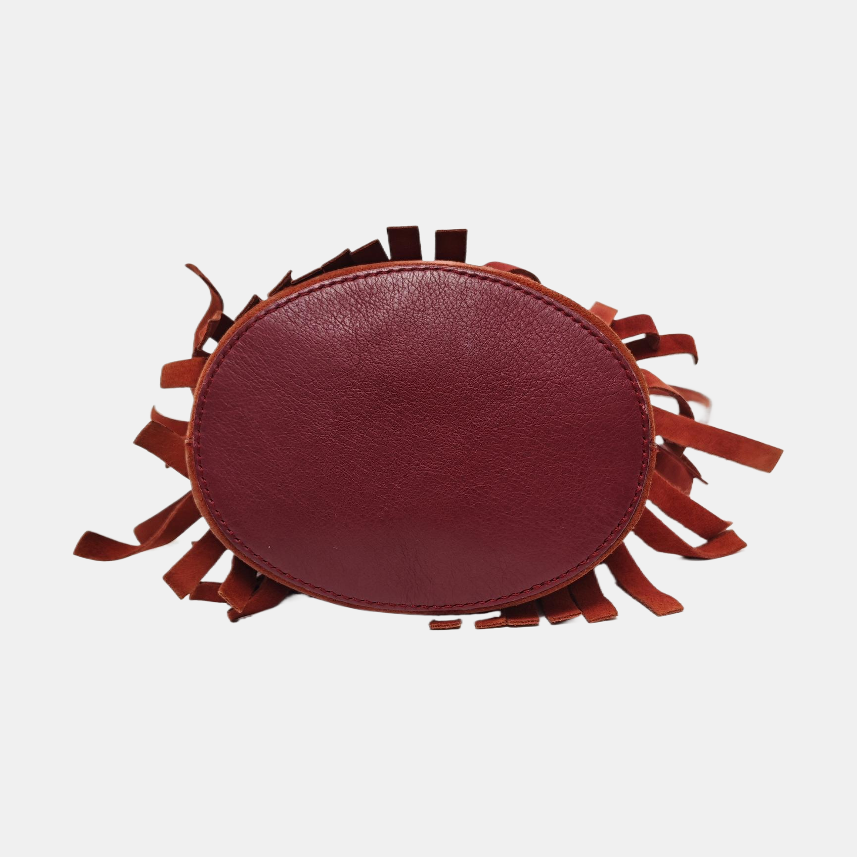 Suede Fringe Mini Suede Red