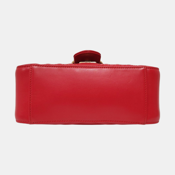 GG Marmont Mini Quilted Calfskin Red