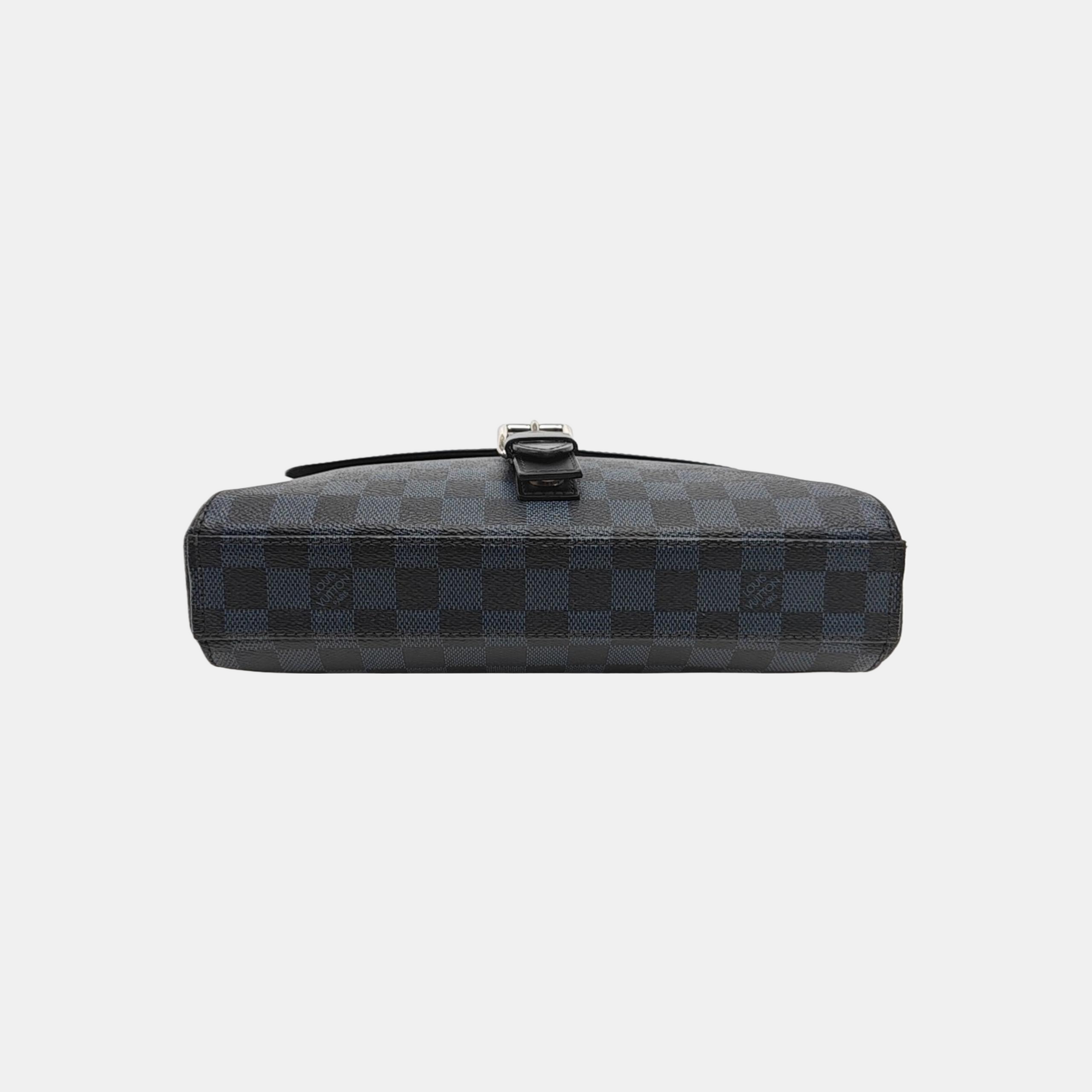 NEWPORT PM Damier Coated Canvas Blue