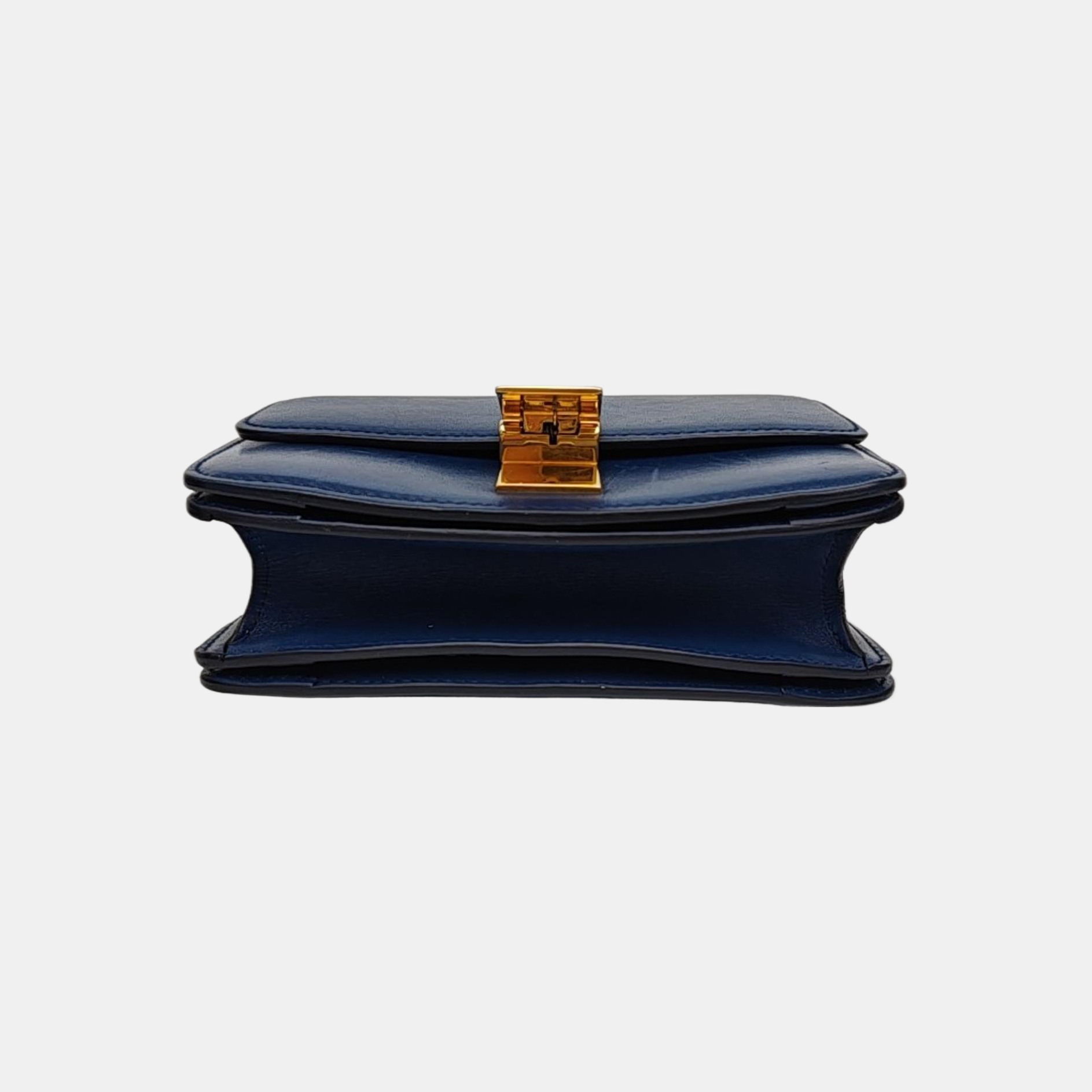 CLASSIC BOX Mini Calfskin Blue