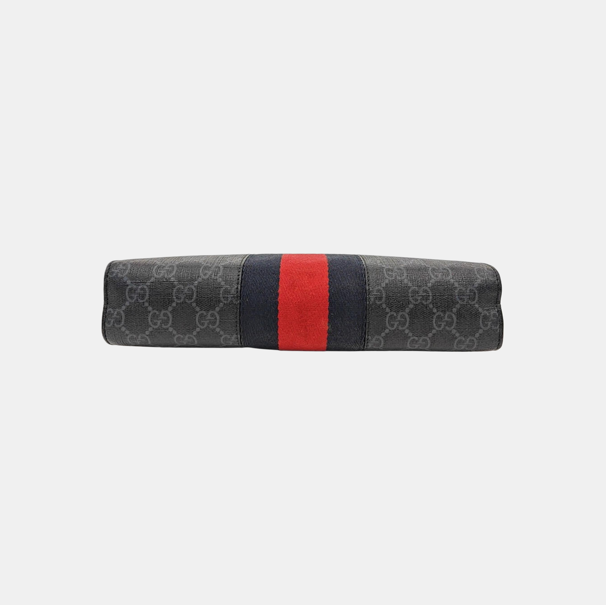 GG Supreme Monogram Coated Canvas Gray