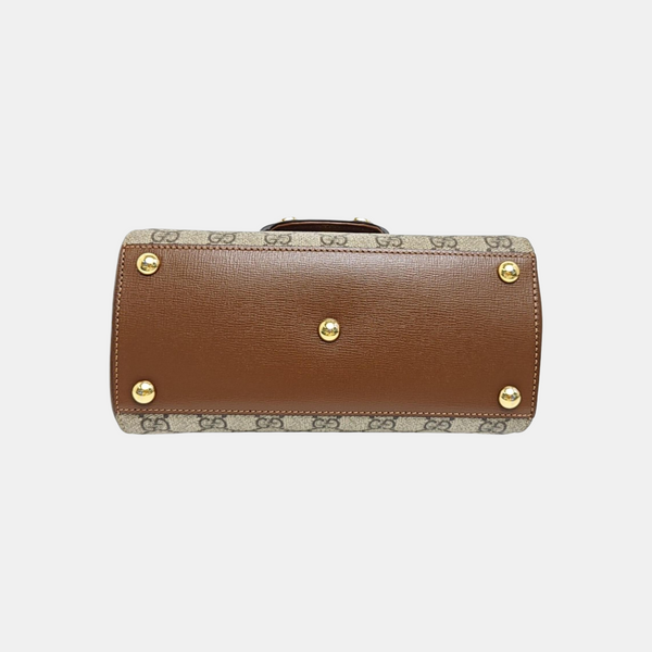 Horsebit 1955 Mini Monogram Coated Canvas Beige