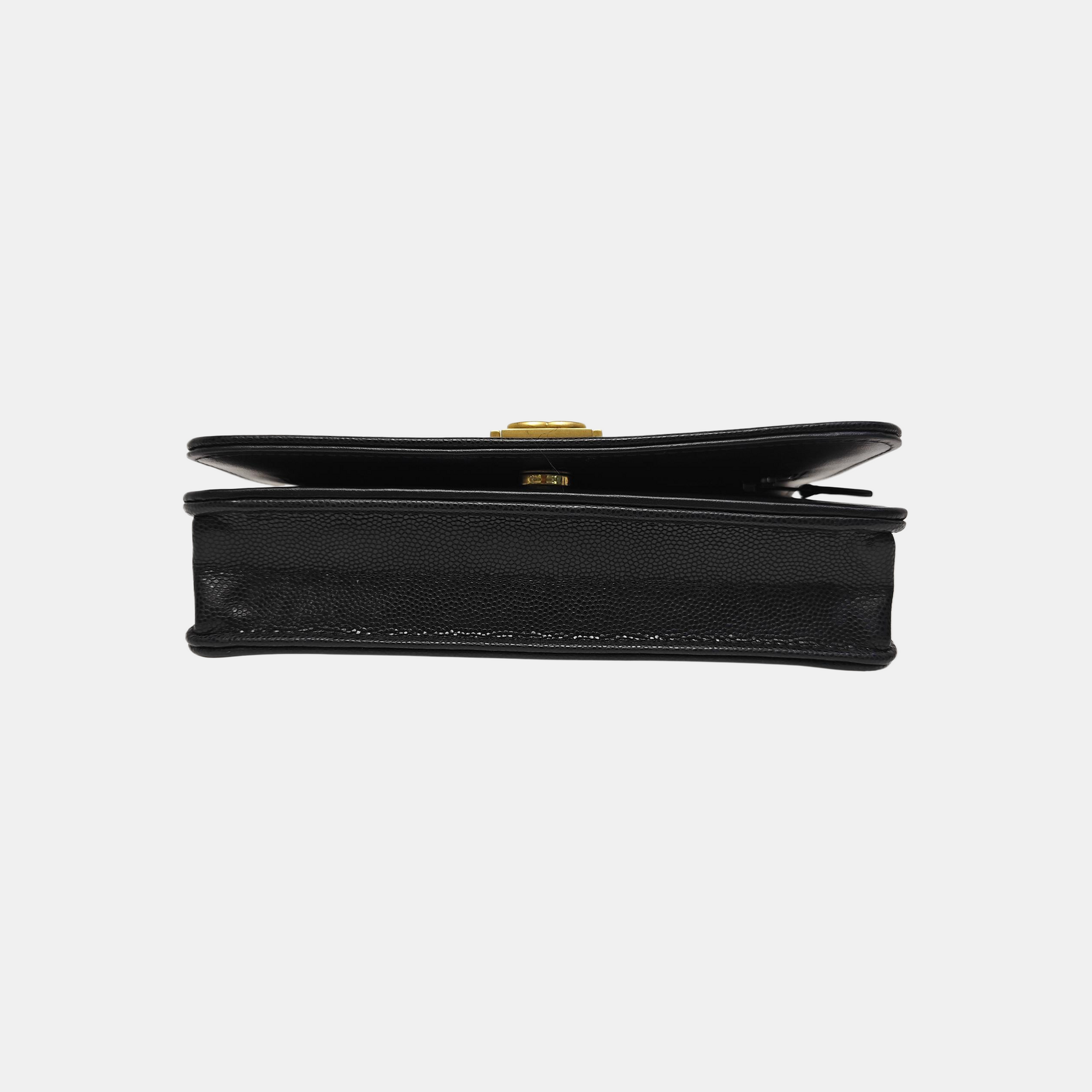 BOY CHANEL Mini Quilted Grained Calfskin Black