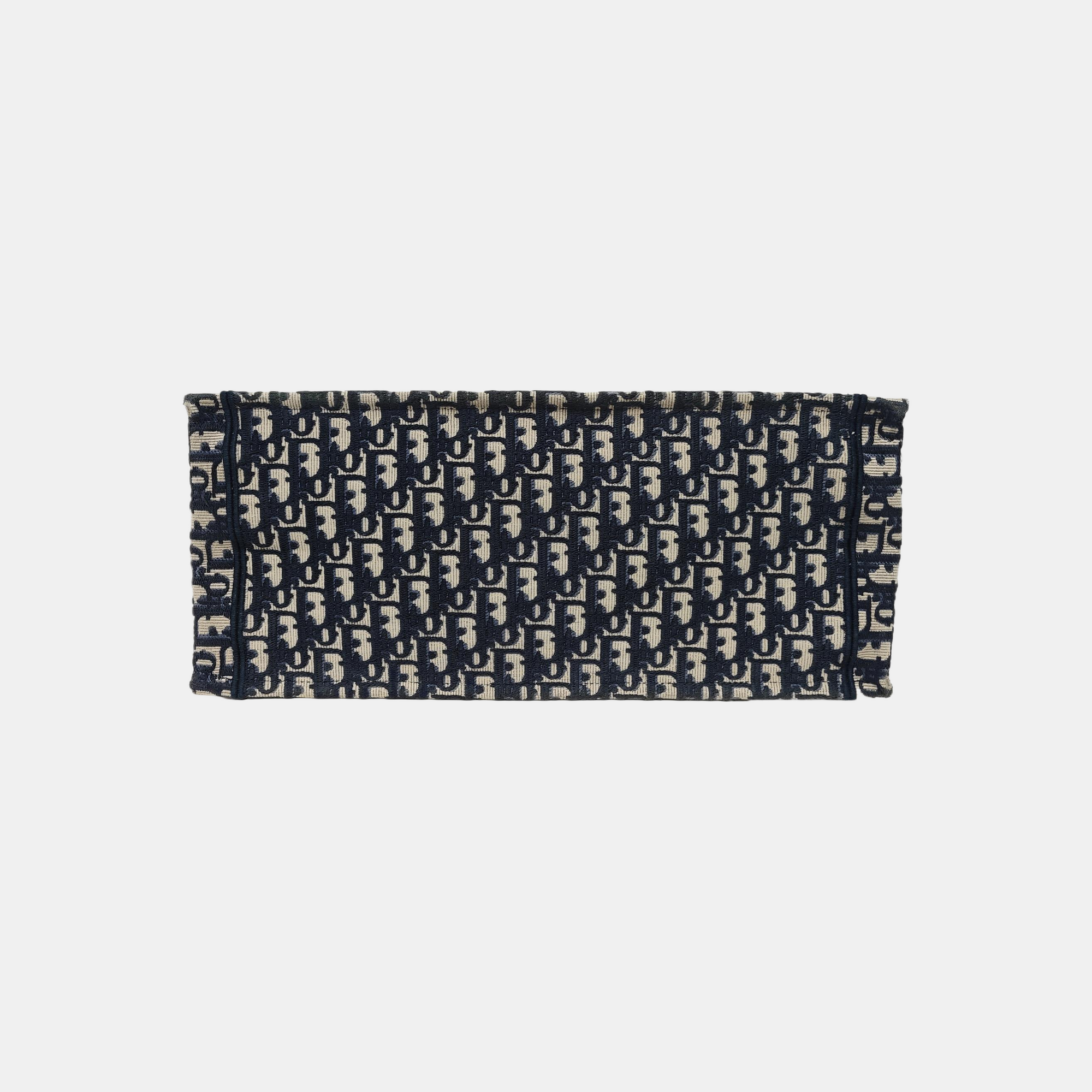 Book Tote Large Oblique Canvas Blue