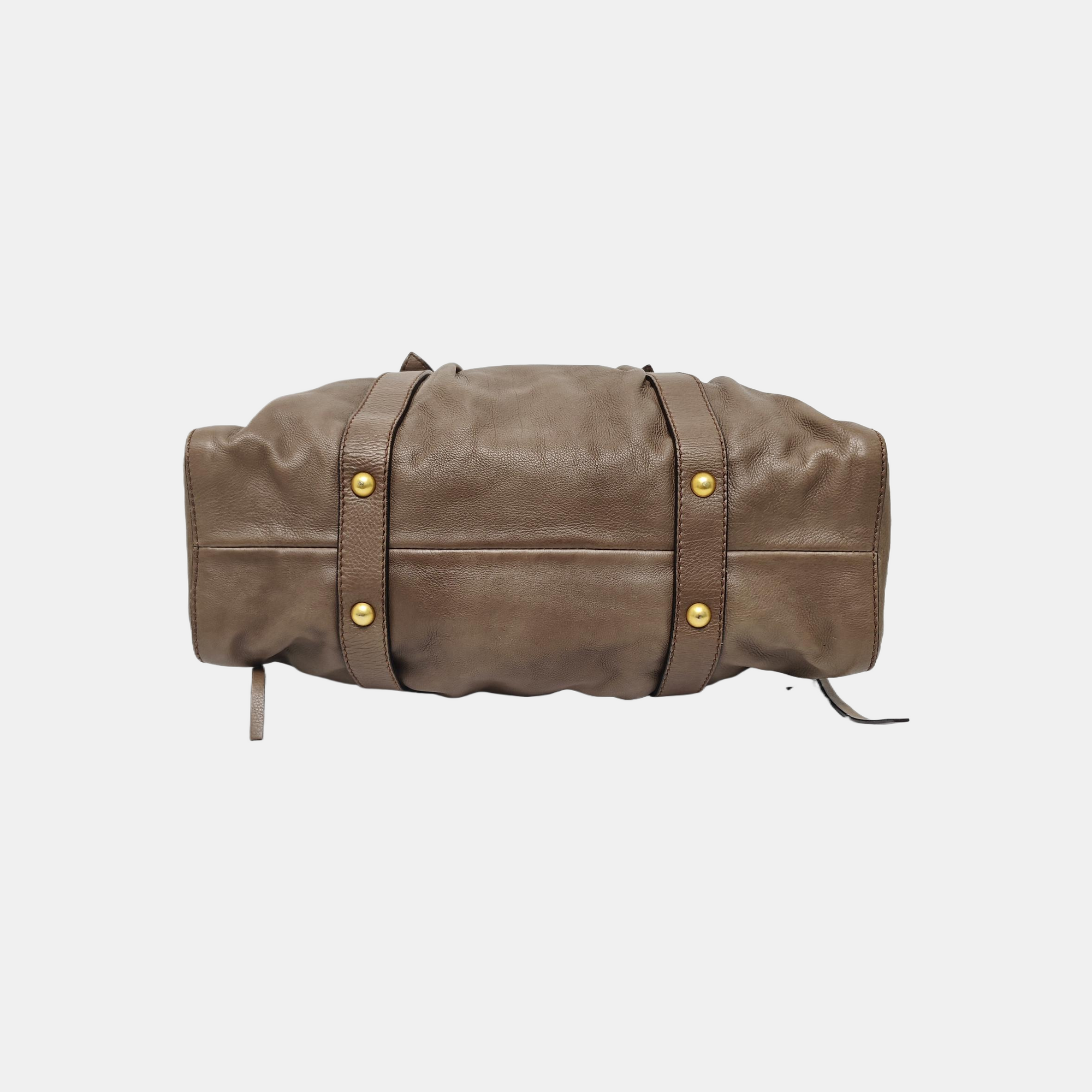 Calfskin Tote Bag Brown