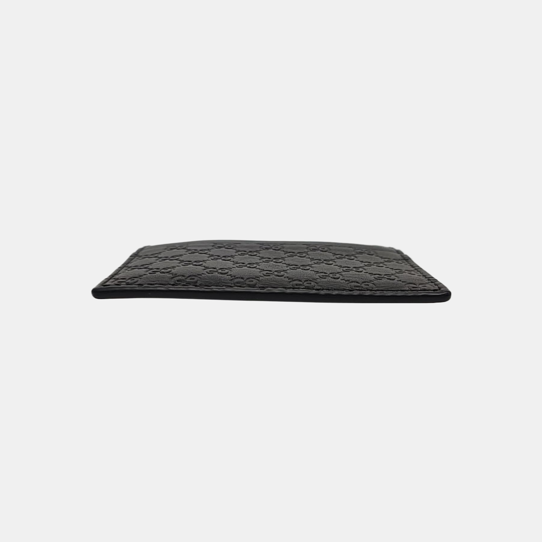 Authenticated pre-owned  Microguccissima Monogram Canvas Black Card Holder - Card Holder at Looply