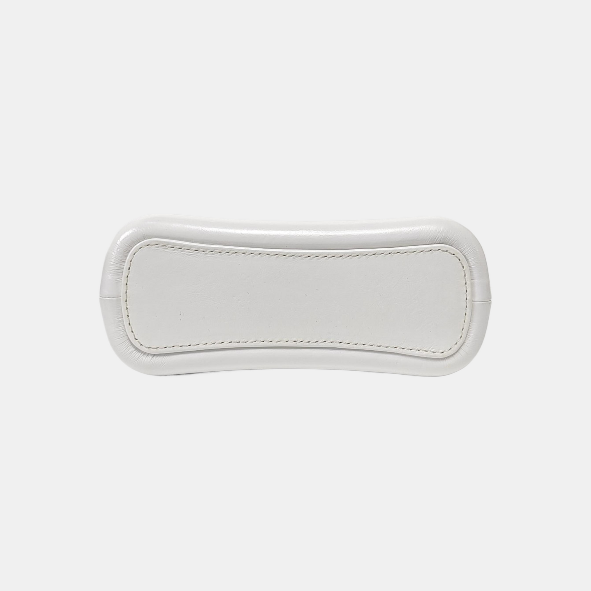GABRIELLE Becerro Vintage Acolchado Pequeño Blanco