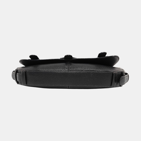 Calfskin Top Handle Bag Black
