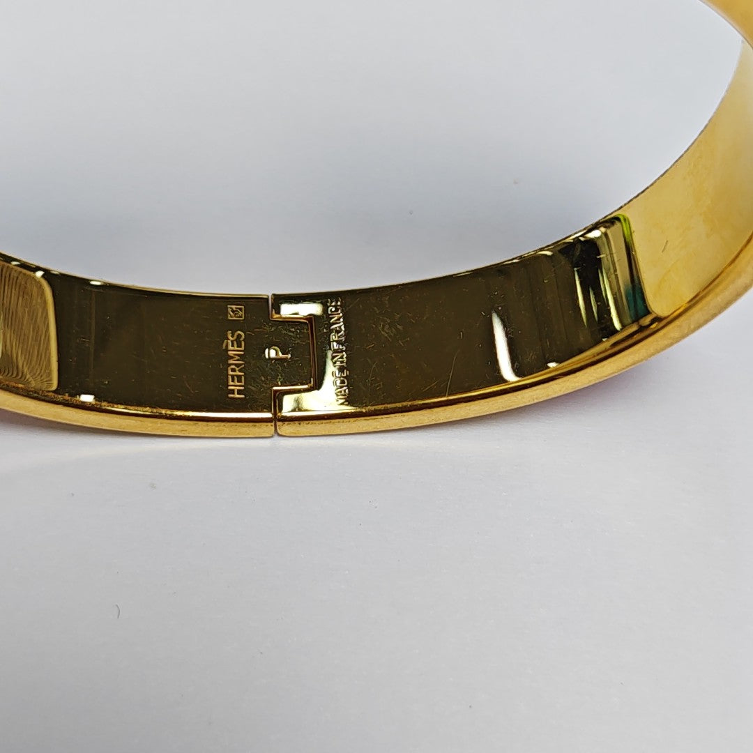 Clic H Metal Orange Bangle