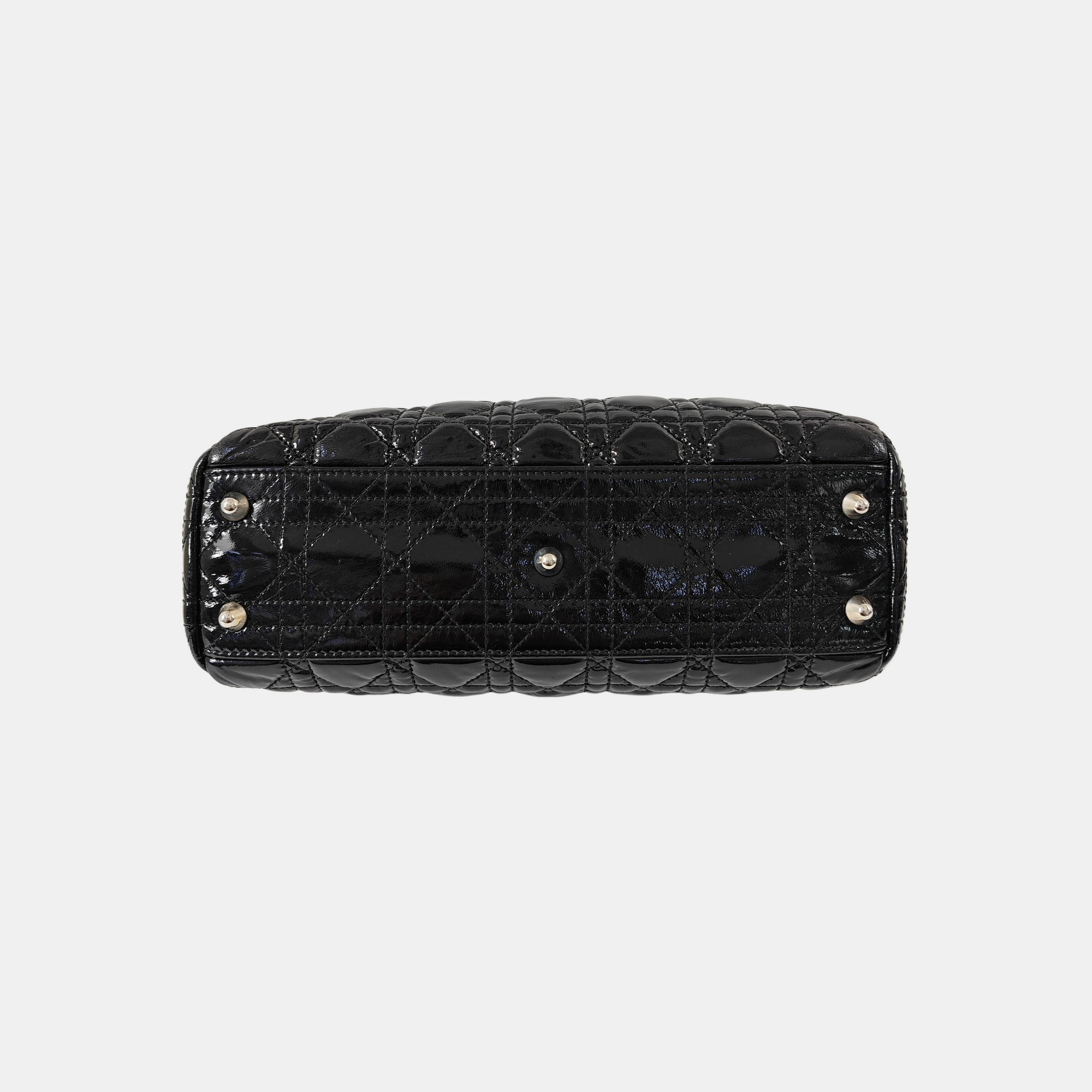 Dior Soft Cannage Patent Leather Black