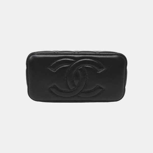 VANITY CASE Small Quilted Lambskin Black
