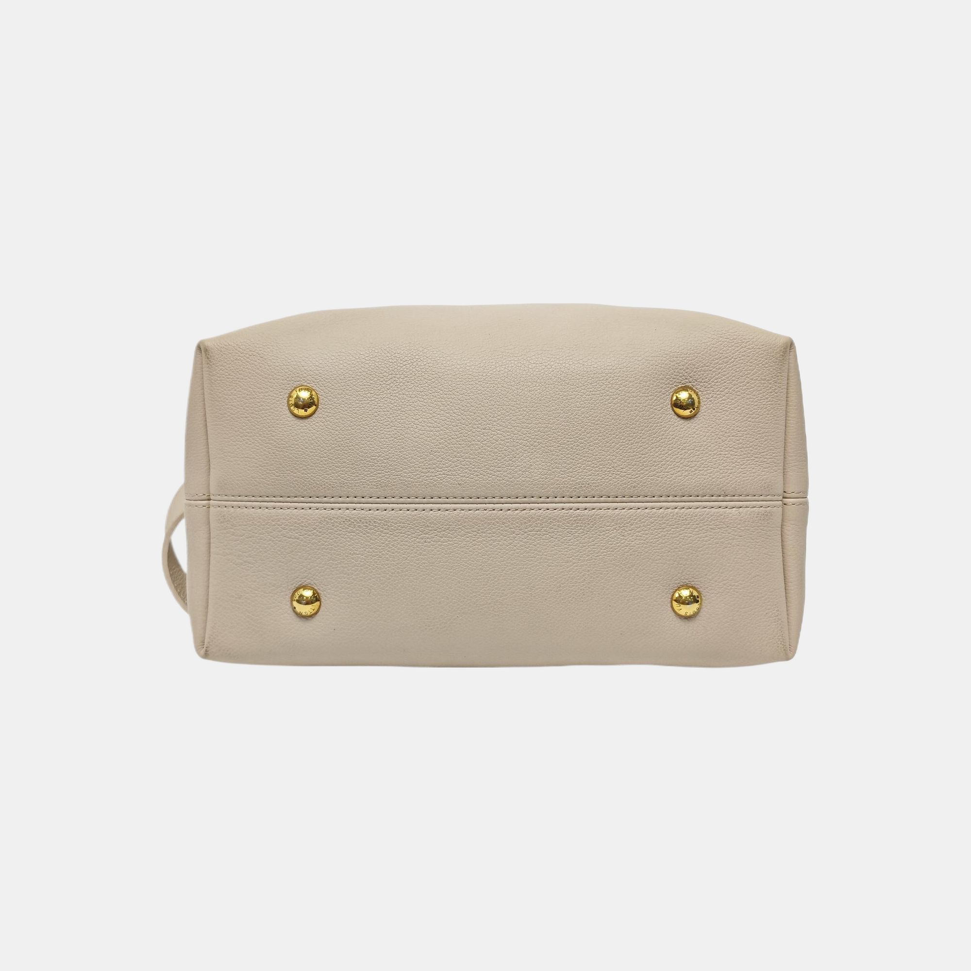 LOW KEY HOBO MM Monogram Calfskin Beige