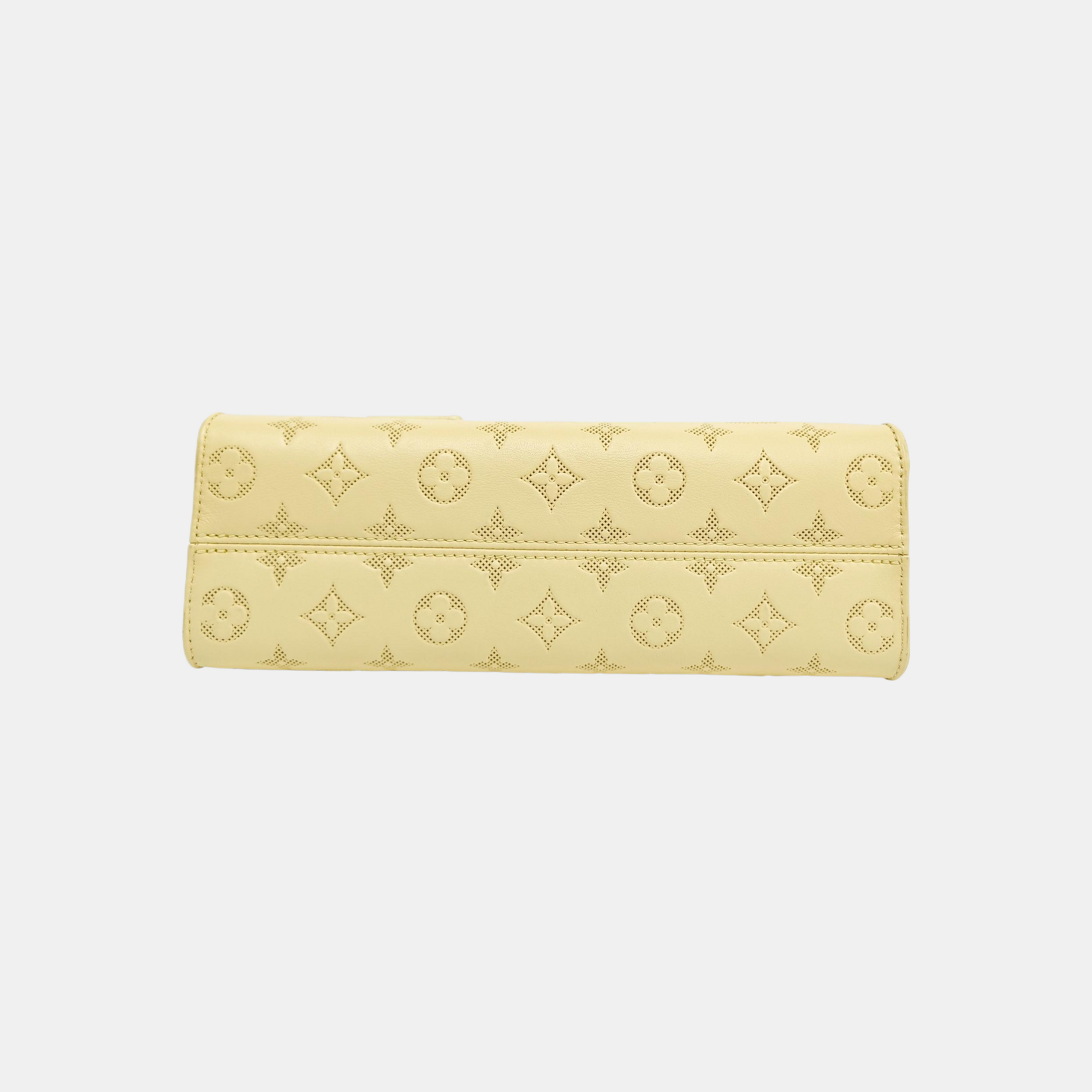 ONTHEGO EAST WEST PM Monogram Calfskin Yellow