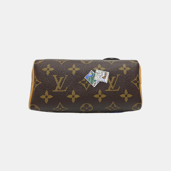 SPEEDY Monogram Coated Canvas Brown