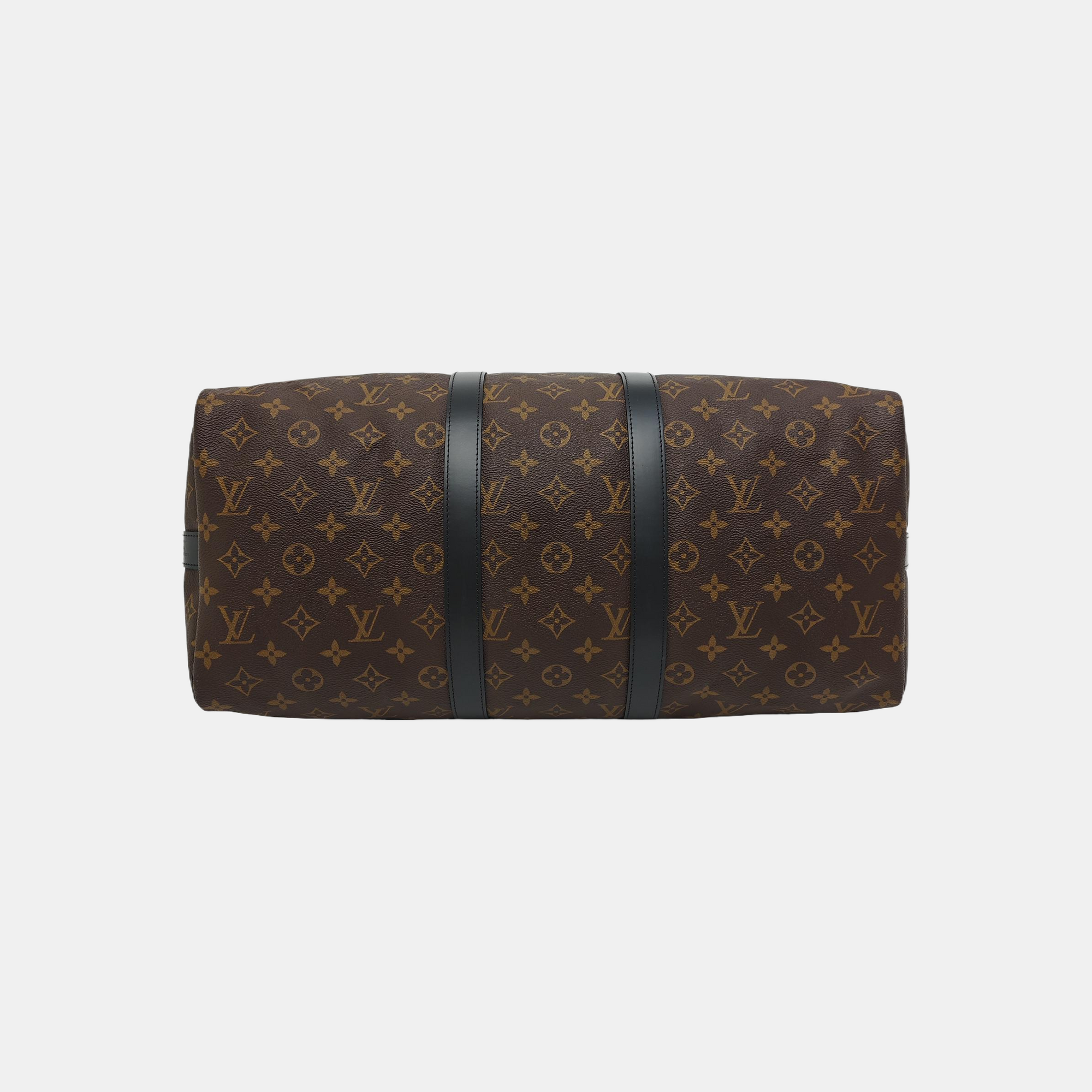 KEEPALL 45 Monogram Coated Canvas Brown
