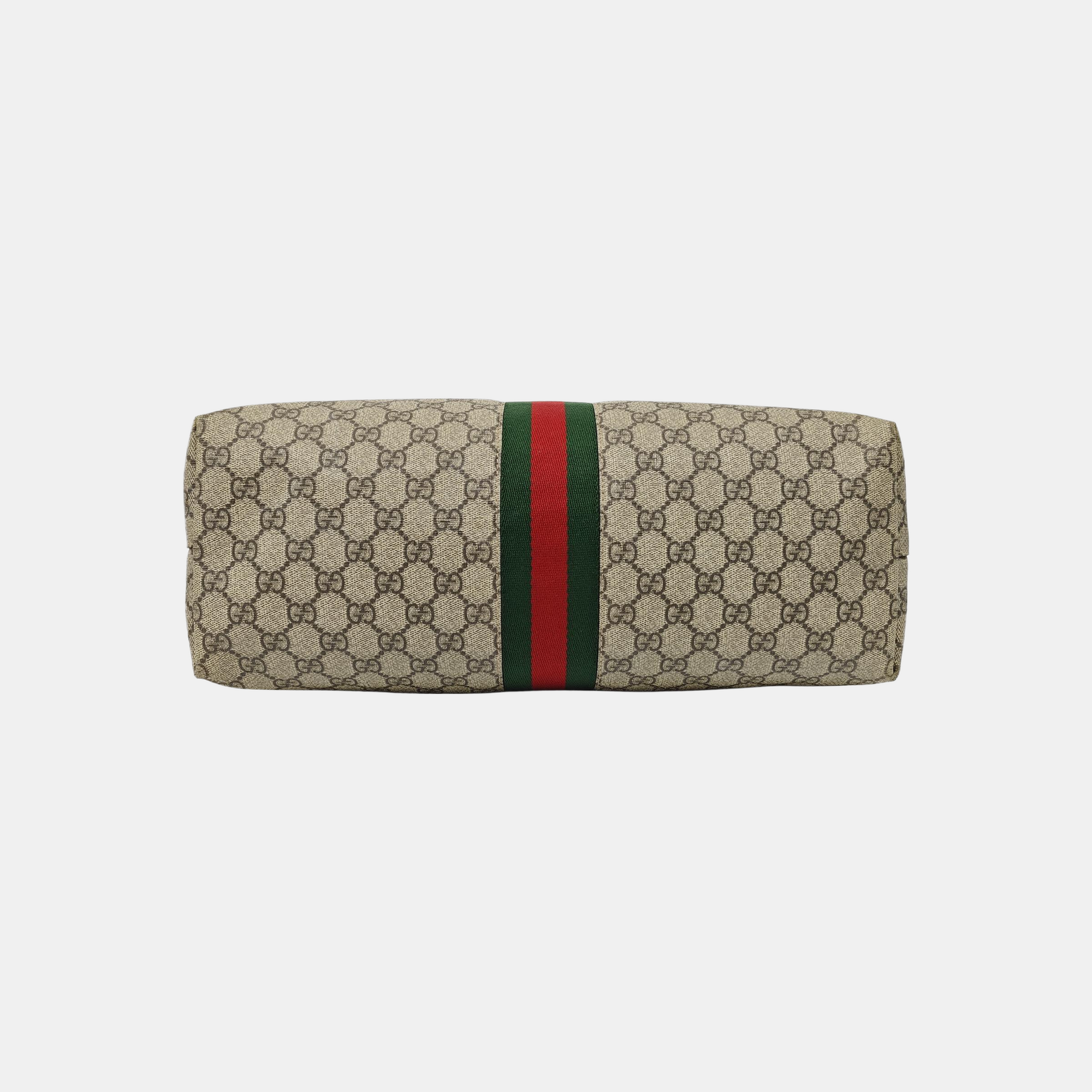 Ophidia Medium Monogram Coated Canvas Beige