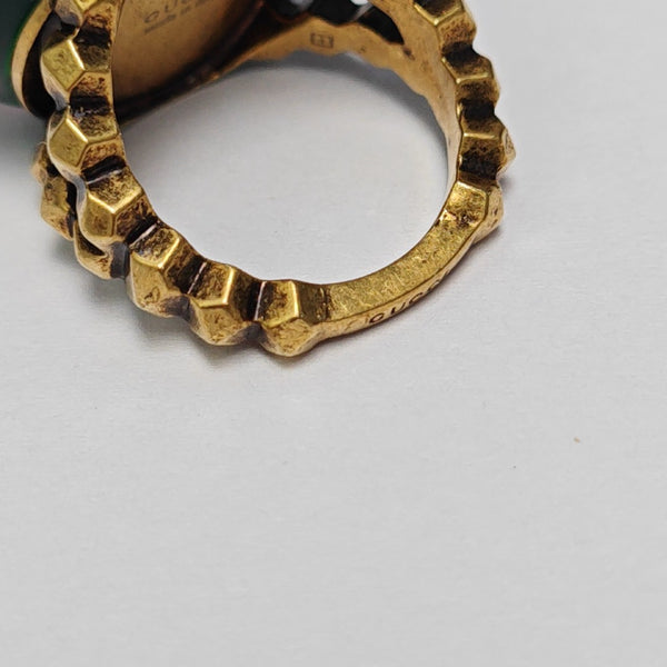 Metal Green Ring EU 55