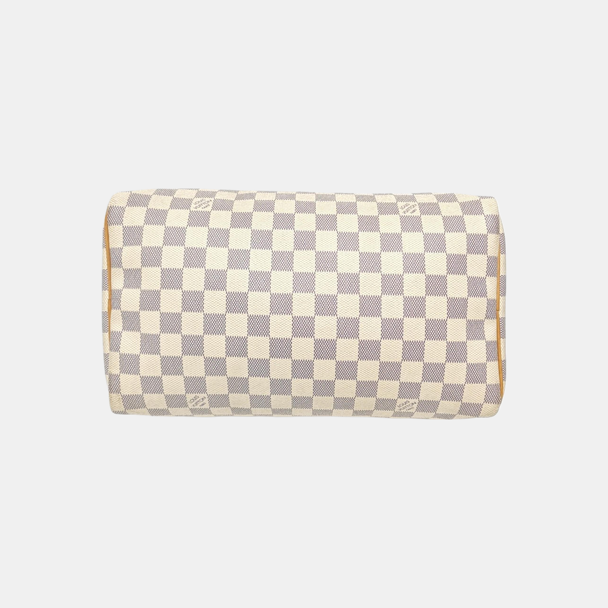 SPEEDY 30 Damier Azur Coated Canvas White