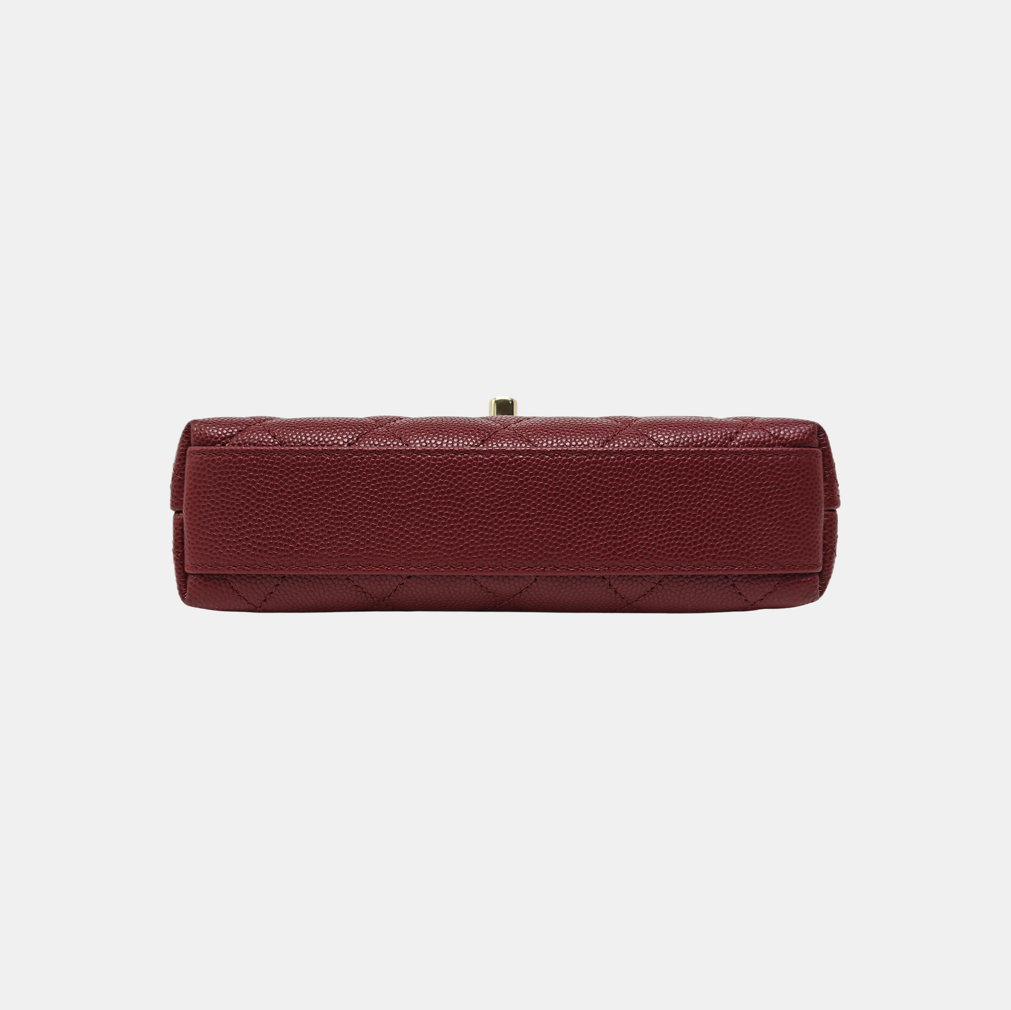 COCO HANDLE Quilted Grained Calfskin Red