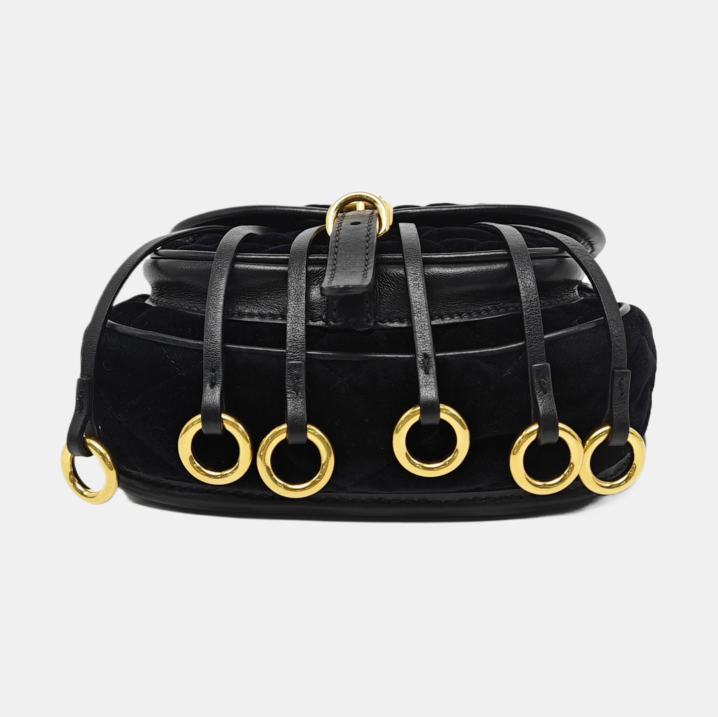 Belt Bag Quilted Velvet Black