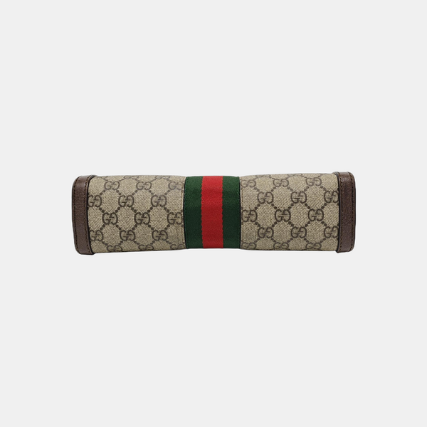 Ophidia Small Monogram Coated Canvas Beige