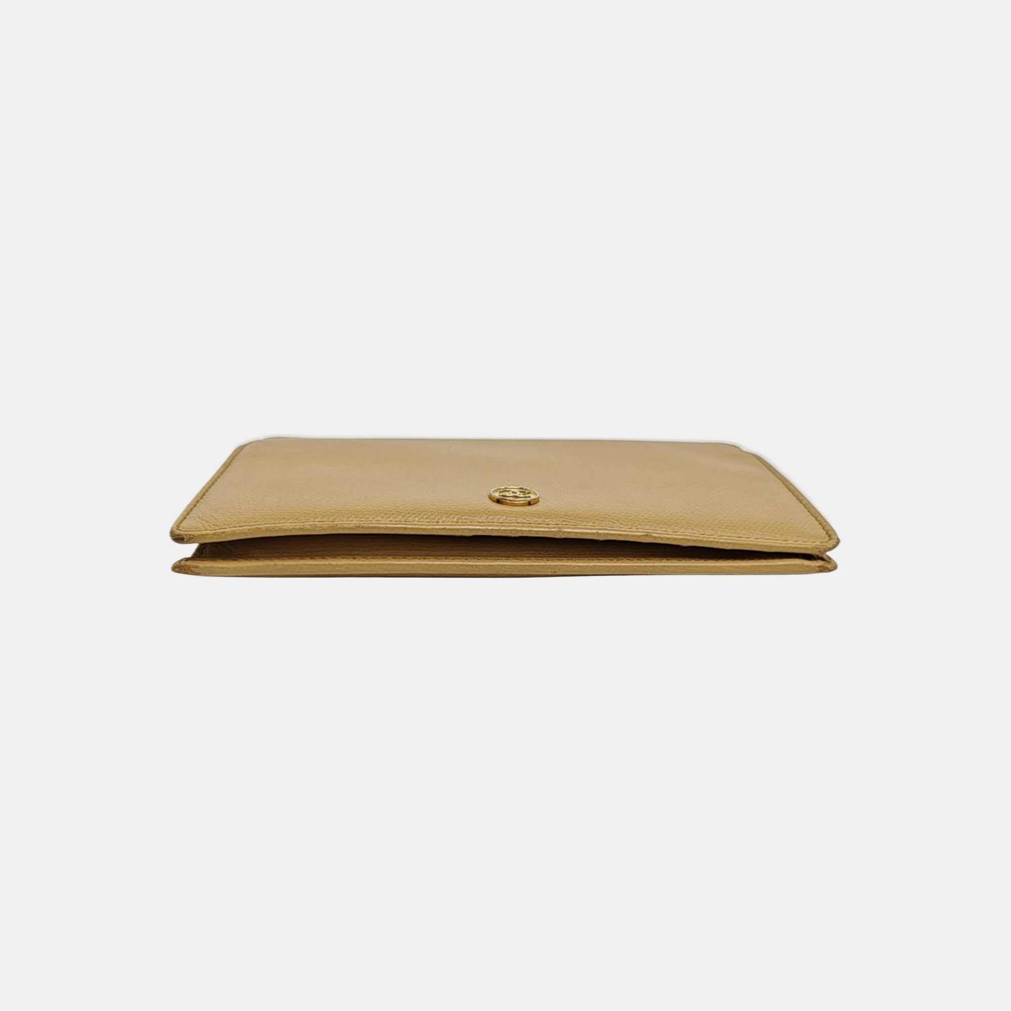 Grained Calfskin Wallet Yellow