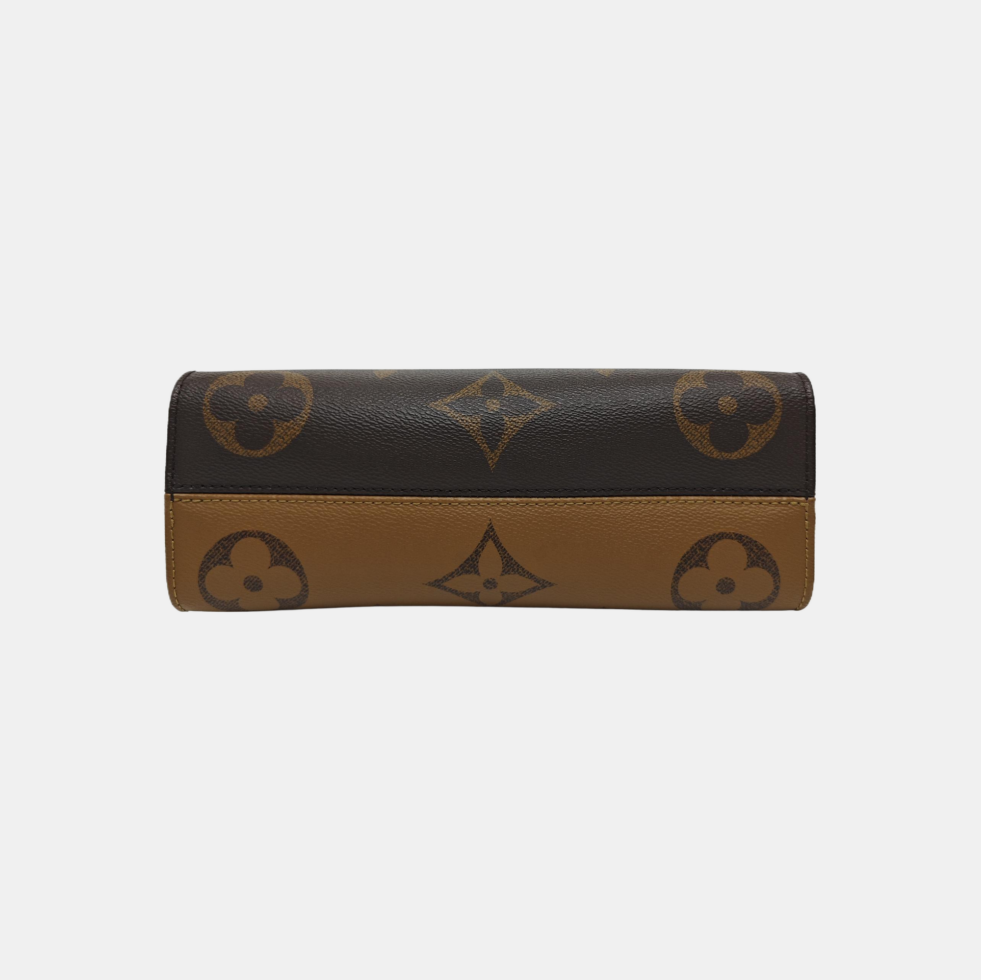 ONTHEGO EAST WEST PM Monogram Coated Canvas Brown
