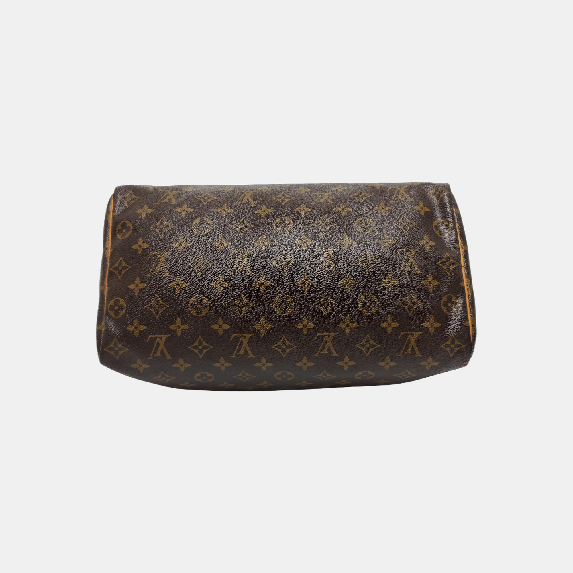 SPEEDY 35 Monogram Coated Canvas Brown