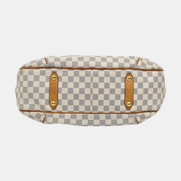 GALLIERA GM Damier Azur Coated Canvas White