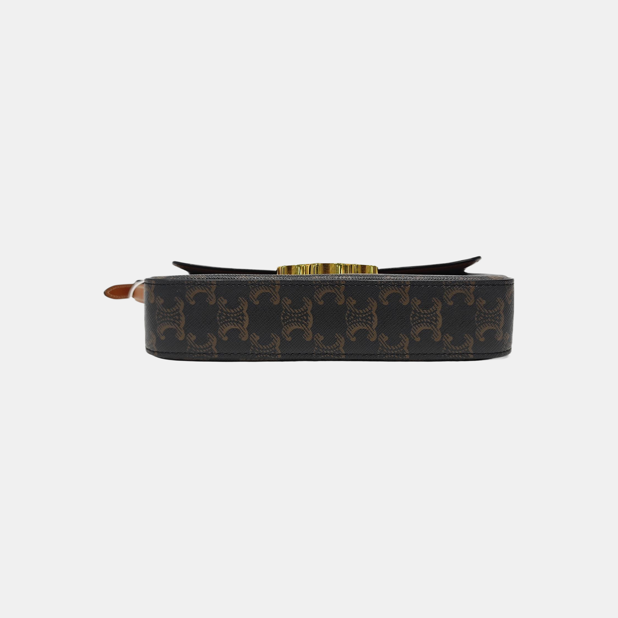 TRIOMPHE Small Coated Canvas Brown
