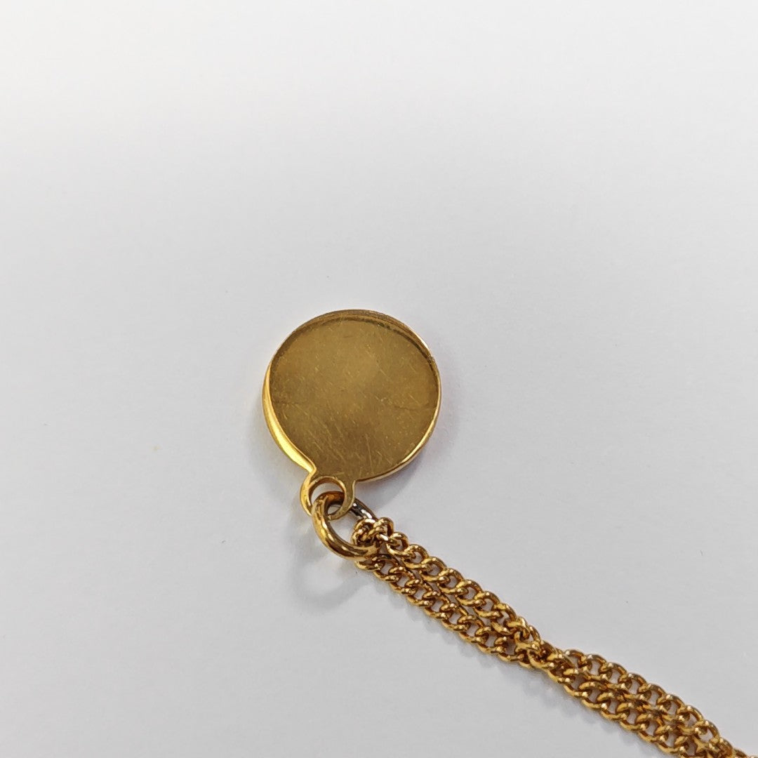 Dior Oblique Metal Gold Necklace