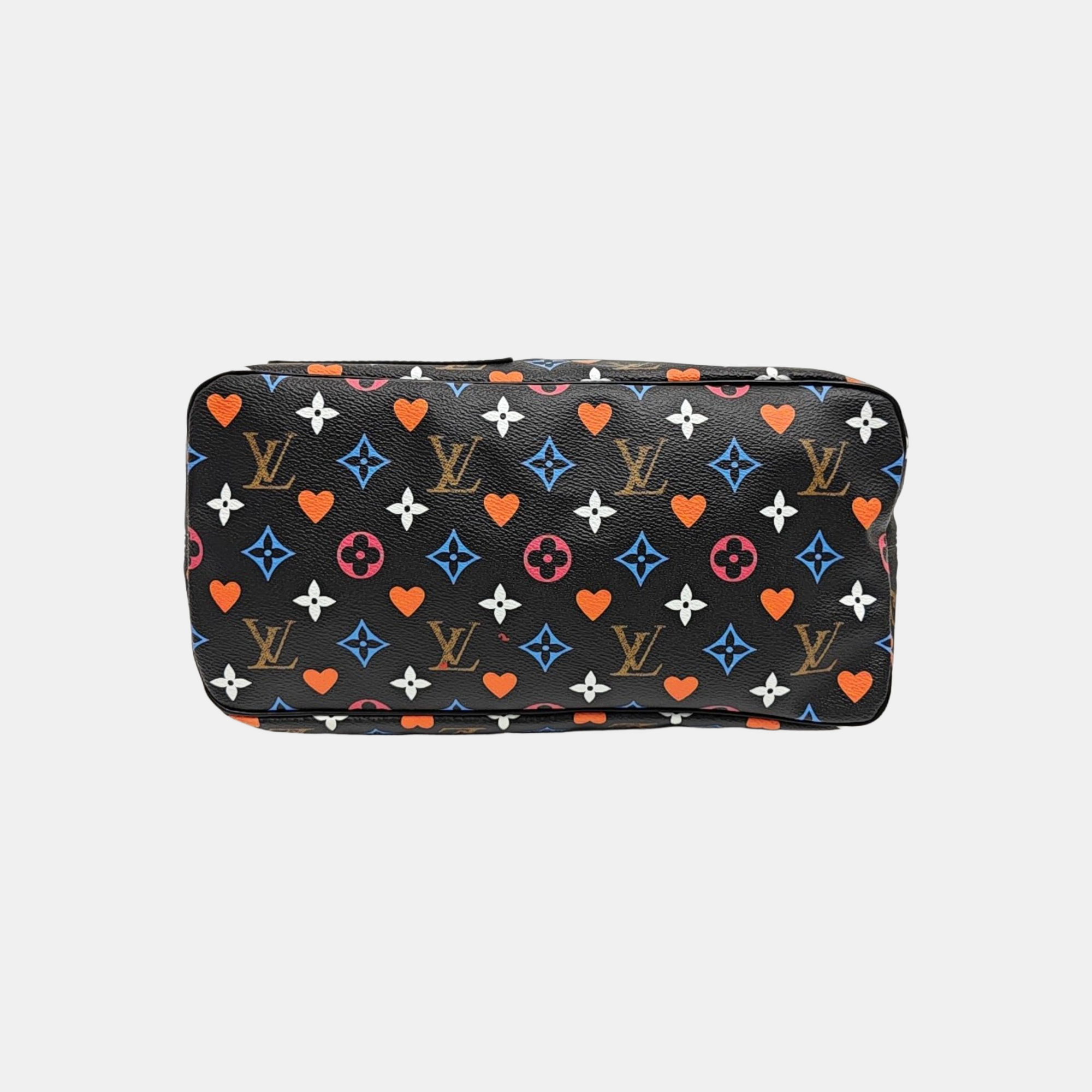 NEVERFULL MM Monogram Coated Canvas Black