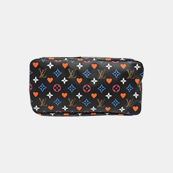 NEVERFULL MM Monogram Coated Canvas Black