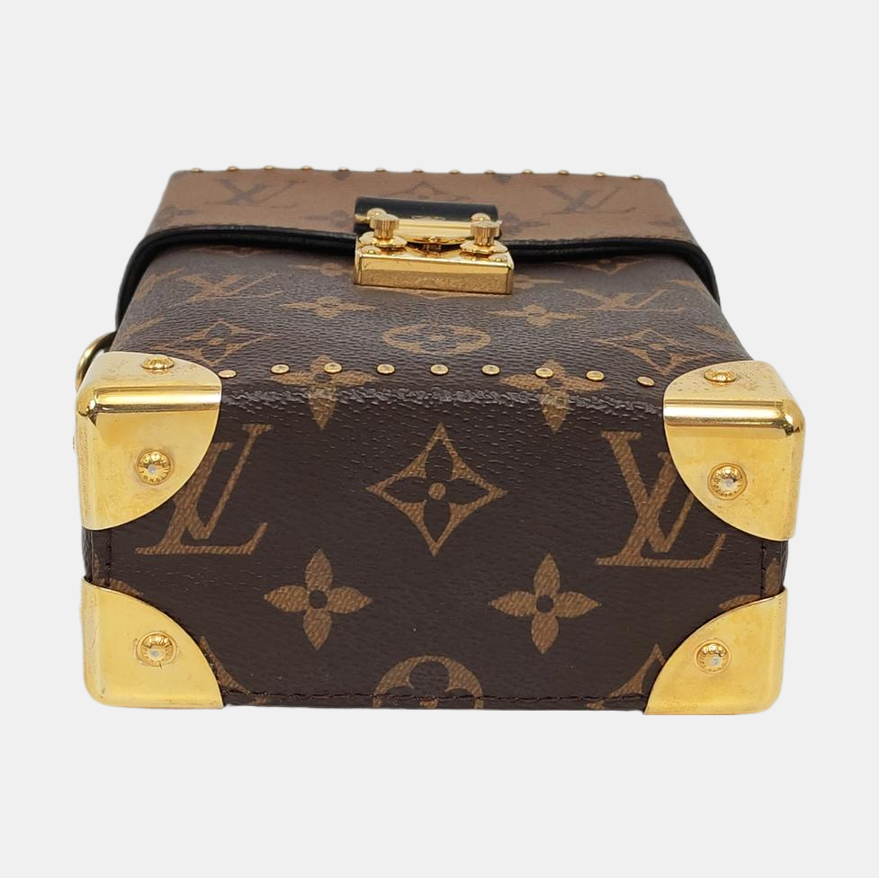 CAMERA BOX Monogram Coated Canvas Brown